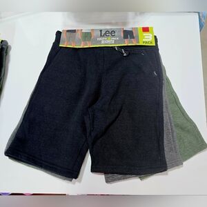 Lee Youth Shorts 3-Pack - Black, Gray, Green